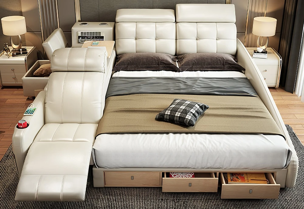 tech-friendly multifunctional couch bed combo